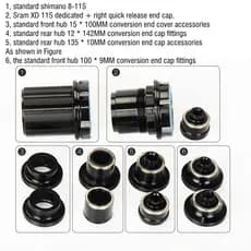Koozer FreeHub XM490 XM470 XM460 XM390 CX420 Tampas MTB Bicicleta Hubs De Montanha Adaptador De Tampa De QR THRU XD