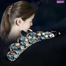BARRY Banana Clip Garra De Cabelo Simples Para Menina Vertical Diamante Estilo Coreano