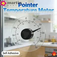 Medidor De Temperatura Externa MARTIN , Mini Termômetro De Janela De Ferramenta Meteorológica , Relógio De Redondo Trans