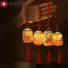 Lanterna Luminosa MARTIN , Gaiola De Tecelagem De Bambu Artesanal , De Festival De Meio Outono ,