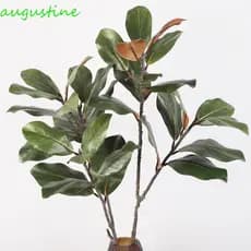 Planta De Magnólia Artificial AUGUSTINE , 2 Garfos Grande Ramo De Árvore Simulada , Plantas Artificiais De 110 Cm