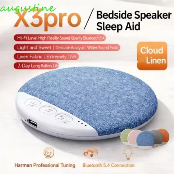 Som AUGUSTINE| Para Sono Ultrafino Sob O Alto-Falante Bluetooth Do Travesseiro, Mini Ruído Branco De Desligamen