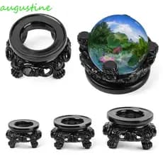 AUGUSTINE Esfera Pedestal Natural 1 PCS Ornamento De Mesa Assento Fixo Oco Esculpido Suporte Globo