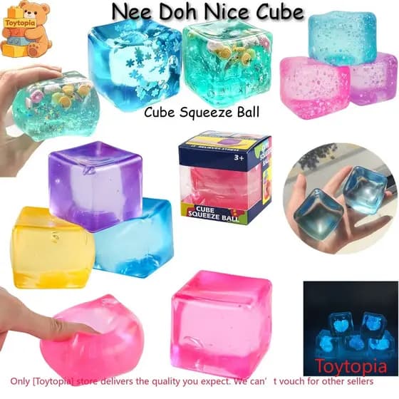 Nee Doh Nice Cube Squishy Fidget Toys Stress Ball Ice Toy Lento Rising Relief Sensory Squeeze Bolas De Ansiedade Macias