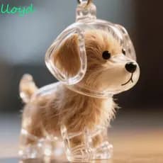 LLOYD Caixa De Armazenamento De Pêlos De Cachorro , Chaveiro Transparente DIY Feito À Mão Para Animais De Estimação , Pi