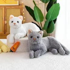 AUGUSTUS Simulação Almofada De Pelúcia De Gato Presente De Aniversário Gatinho Decoração De Casa Sofá Macia
