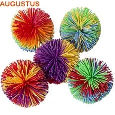 AUGUSTUS Arco-Íris Fidget Bola Sensorial Brinquedo Bolas Anti-Stress Colorido Bebê Elástico