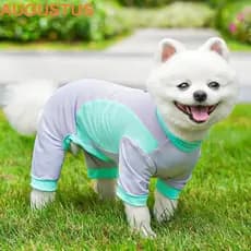Macacão Para Cachorro AUGUSTUS , Roupas Aconchegantes De Manga Comprida Resfriamento De Cães , Body De Malha Fina E Resp
