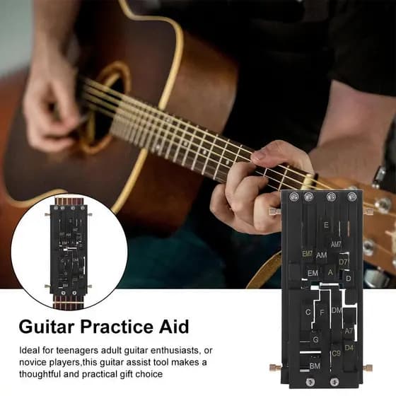 LYNDON Guitar Aid Chords Trainer , Presser De Acordes De Uma Tecla Treinador Guitarra , Sistema De Aprendizagem