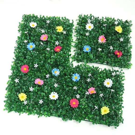 Folha De Planta De Flor De Simulação LYNDON , Painel De Parede Artificial Realista Durável , Tapete De Grama Verde Falso