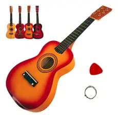 Mini Violão Infantil Acústico Cordas De Aço Permite Afinação