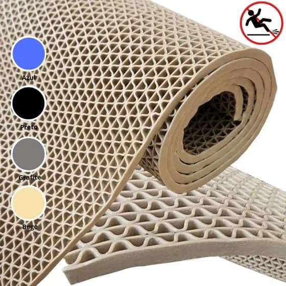 Tapete super Antiderrapante original Bege escuro cozinha banheiro piscina sauna
