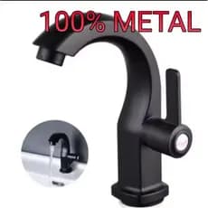 Torneira Banheiro 100% Metal Brilhante Para Cuba Banheiro Lavatório Água Fria 15247B