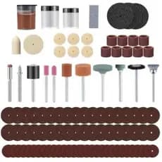 Kit 105 Acessórios Essenciais para Micro Retífica Completo Padrão lixa disco15500