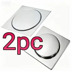 Kit 2 Ralo Click Inteligente 10x10 cm Cromado Inox Piso Banheiro Quadrado 11870 !