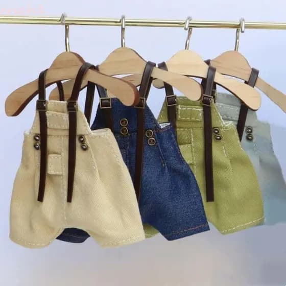 ERICH1 Roupas De Boneca Bjd , 15-20cm Roupa Diária Calças Jeans , Vestir-Se Suspensas Macacão