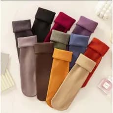 Kit 3 Pares Meia Térmica Segunda Pele Flanelada Aveludada Frio Inverno