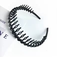 Tiara Preta de Acrílico de Dentinho Unissex