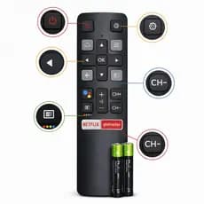 Controle Remoto Compativel TCL Smart TV Netflix Globoplay Atalho Rápido