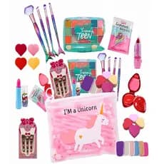 Conjunto de Maquiagem Infantil para Meninas Blogueirinha Necessaire Prova D'agua