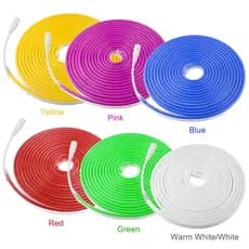 5mts Mangueira Fita Led Neon Flex 6x12 Plug + 01 Fonte 12v