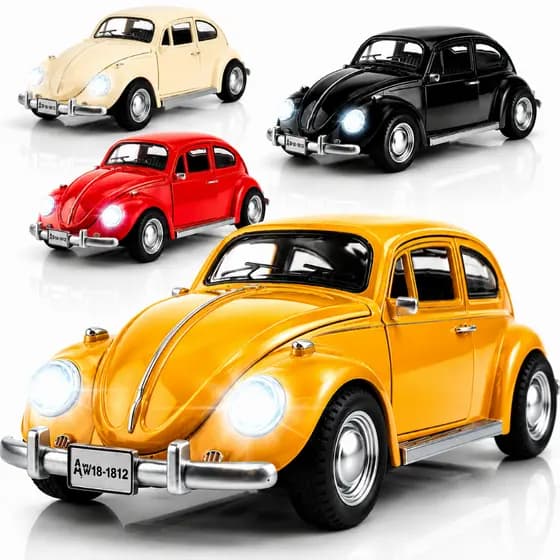 Miniatura fusca metal gigante com som ,luz e buzina ficção abre porta e capô modelo luxo premium