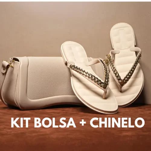 Kit Bolsa Feminina + Chinelo Feminino Injetada Promoção Barato