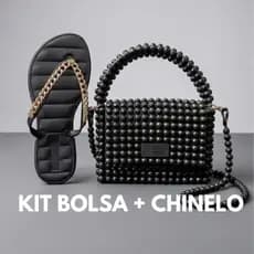Kit Bolsa Bag + Chinelo Feminino Injetado Promoção