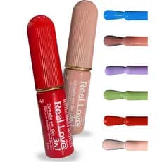Base/Esmalte/Top Coat - Coleção ''Batom" Esmalte em Gel 3 em 1 - Real Love 5ml