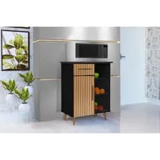 Armário de cozinha Cristal balcão 3 prateleiras para micro-ondas fruteira multiuso
