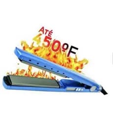 Prancha Chapinha Alisadora Proficional 450°F / 232°C AZUL BIVOLT PRONTA PARA ENVIAR