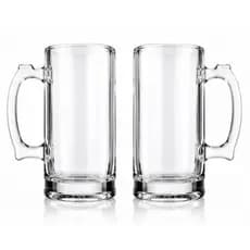 Kit 2 Canecas Chopp Zero Grau Vidro 360ml Class Home