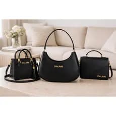 Kit Bolsas Femininas Pequenas 3un 1 Meia Lua + 1 MiniBag + 1 Bolsa Tote Diagonal Promoção Lançamento
