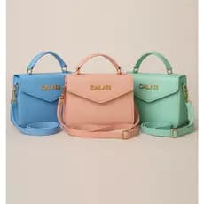 Kit 3 Bolsas Femininas Pequenas Trio Tons Pasteis Tote 1 Azul Serenity + 1 Rosa Claro + 1 Verde Agua