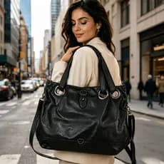 ASALOOG Bolsa feminina grande para trabalho faculdade utilitária Acompanha alça transversal BJL-040