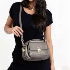 ASALOOG BOLSA TRANSVERSAL FEMININA BAÚ 3 ZÍPERES DX-10051