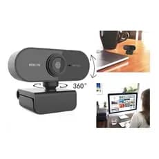 Webcam Microfone Camera Full Hd 1080p Computador Plug e Play Microfone Embutido