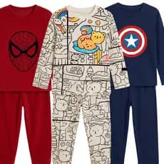 Pijama Infantil Longo Menino Inverno Herói Desenho/ Pijama Infantil Personagens Menino Longo Inverno Malha Homem Aranha