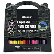 Lápis De Cor 24 / 50 / 100 Cores Carbon Line Ponta Macia Resistente - Leo & Leo