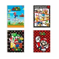 Caderno Capa  Dura Super Mario 10 matérias 200 folhas - Foroni