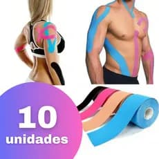 Kinésio Tape Bandagem Adesiva Elástica Funcional Muscular Fisioterapia Cinesiológica