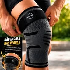 Par Joelheira Compressão Ajustavel Não Enrola nas Pernas Alivio Dor Proteção Patelar Estabilização