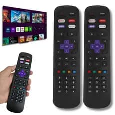 Kit 2 Controle Remoto Compatível Roku Tv AOC SEMP TCL PHILCO BRITANIA Smart Substituição  Reposição