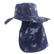 Chapéu Cinza Camuflado Selva / infantaria / Caçador / Pescador / Proteção Nuca