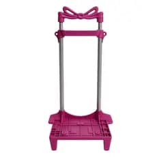 Carrinho Para Mochila Escola Faculdade 40cm 2 Haste Rosa Top