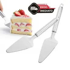 Espátula de Bolo em Inox Reforçado | Utensílio de Cozinha para Servir, Fatiar e Decorar Sobremesas