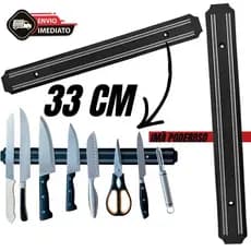 Barra Magnética de 33cm para Facas e Ferramentas | Organizador com Imã para Cozinha e Churrasco
