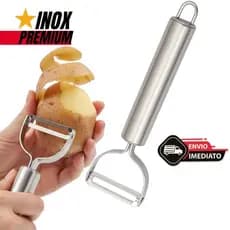 Descascador de Legumes em Aço Inox Reforçado | Utensílio de Cozinha para Batata, Cenoura e Frutas