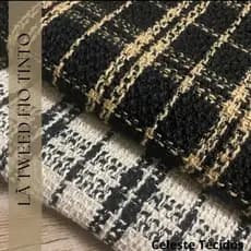 Lã Tweed Fio Tinto Tecido de inverno grosso para roupas femininas(1M×1,50M)