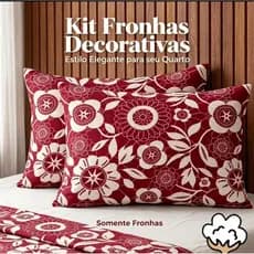 kit 2 Fronhas antialergicas PREMIUM 50×70  100% algodão estampada conforto e beleza para o seu quarto moda casa